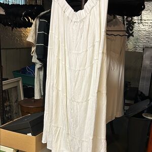 NWT JJill white maxi skirt